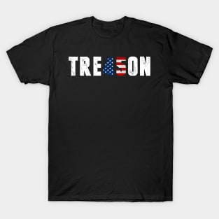 TRE45ON Treason Anti President Distressed Tshirt T-Shirt